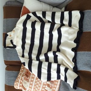 Stripe Sweater with Gold buttons